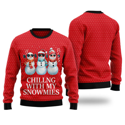 Chilling With My Snowmies Ugly Christmas Sweater