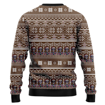 Santa Sugar Skull Ugly Christmas Sweater