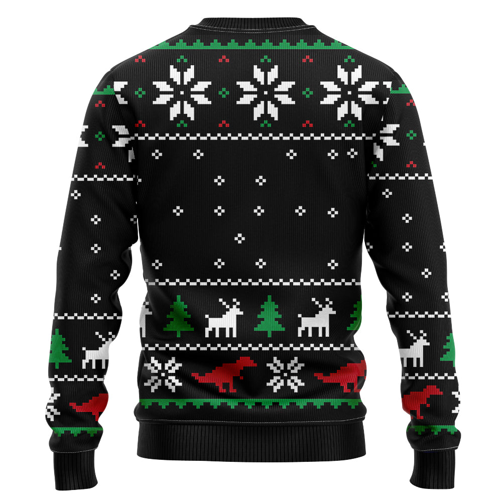 Festive T-Rex Ugly Christmas Sweater