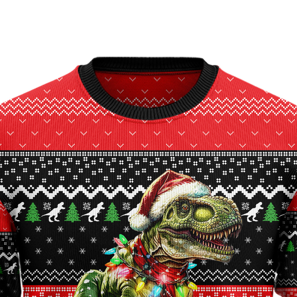 Santa Claws T-Rex Ugly Christmas Sweater