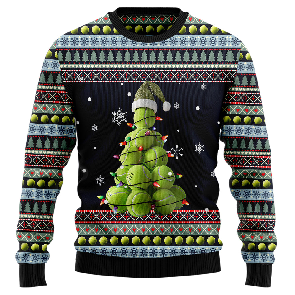 Tennis Ball Christmas Tree Ugly Christmas Sweater