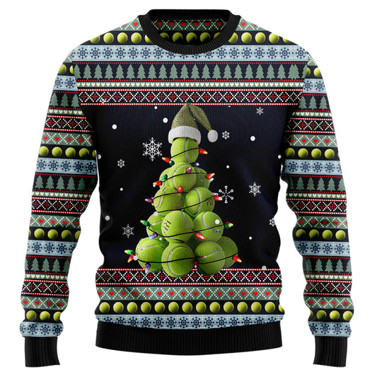 Tennis Ball Christmas Tree Ugly Christmas Sweater