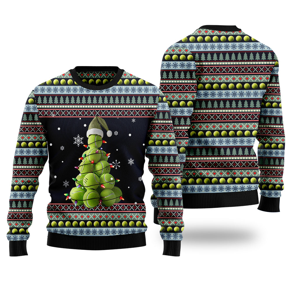 Tennis Ball Christmas Tree Ugly Christmas Sweater