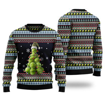 Tennis Ball Christmas Tree Ugly Christmas Sweater