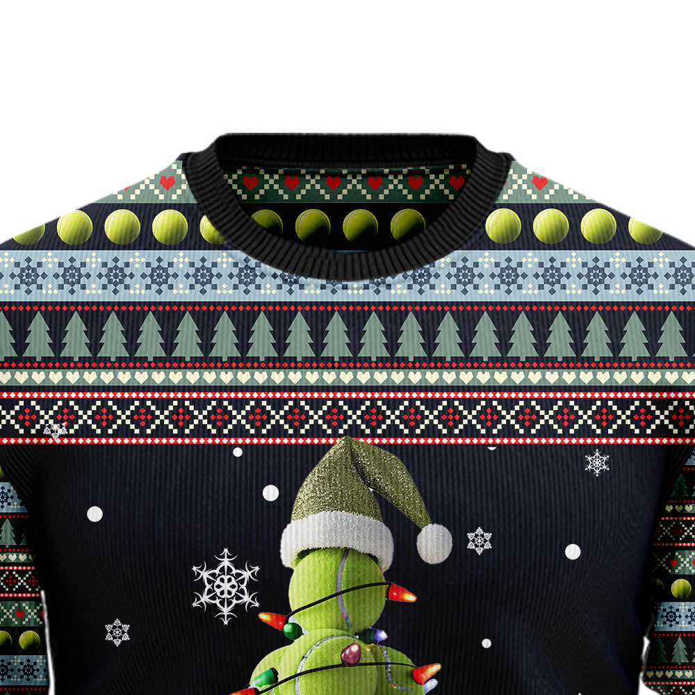 Tennis Ball Christmas Tree Ugly Christmas Sweater