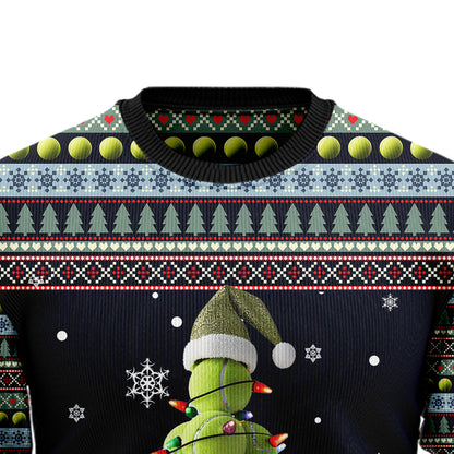 Tennis Ball Christmas Tree Ugly Christmas Sweater