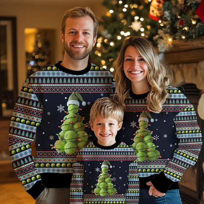 Tennis Ball Christmas Tree Ugly Christmas Sweater