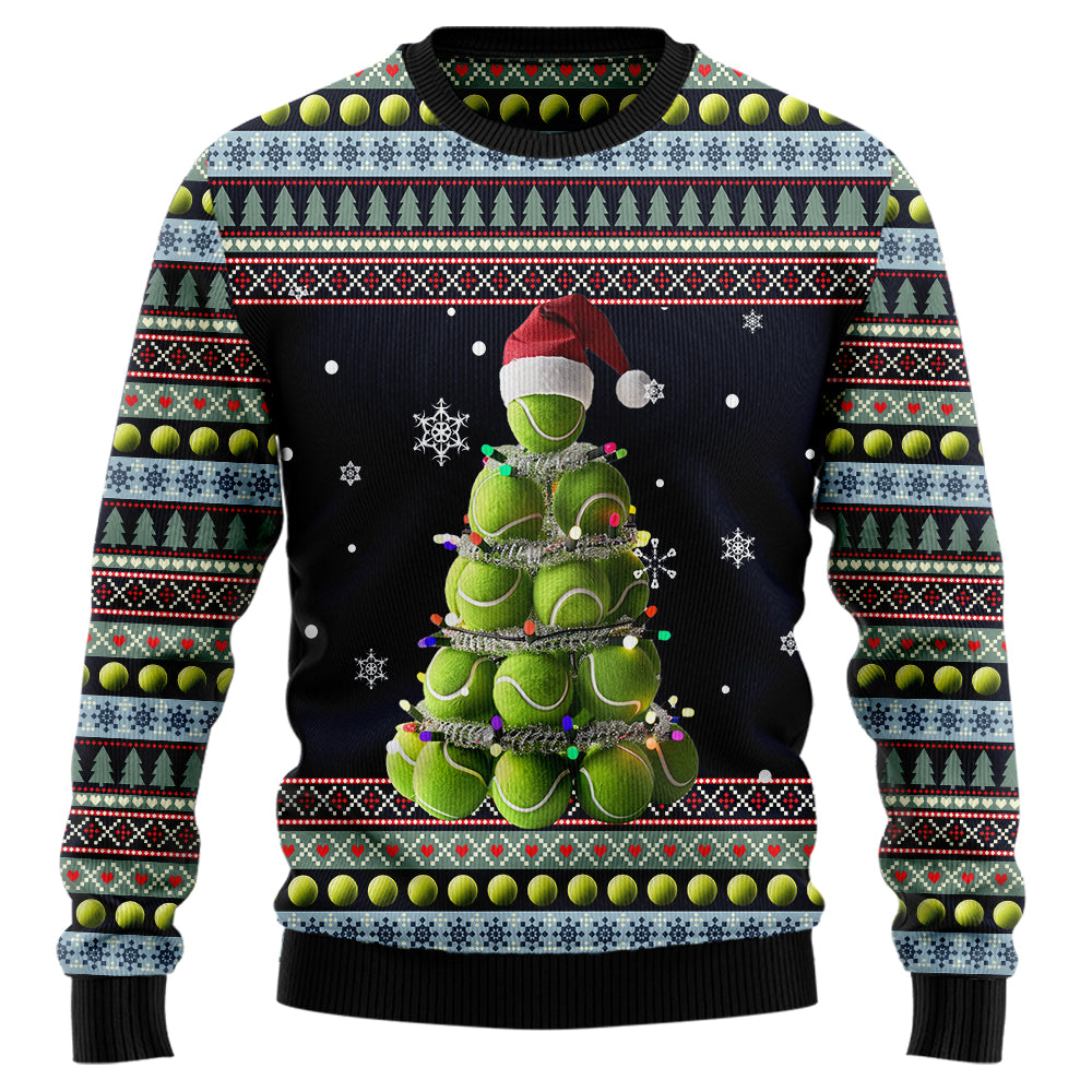 Tennis Ball Christmas Tree Ugly Christmas Sweater
