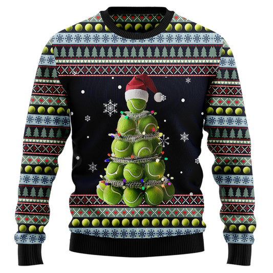 Tennis Ball Christmas Tree Ugly Christmas Sweater