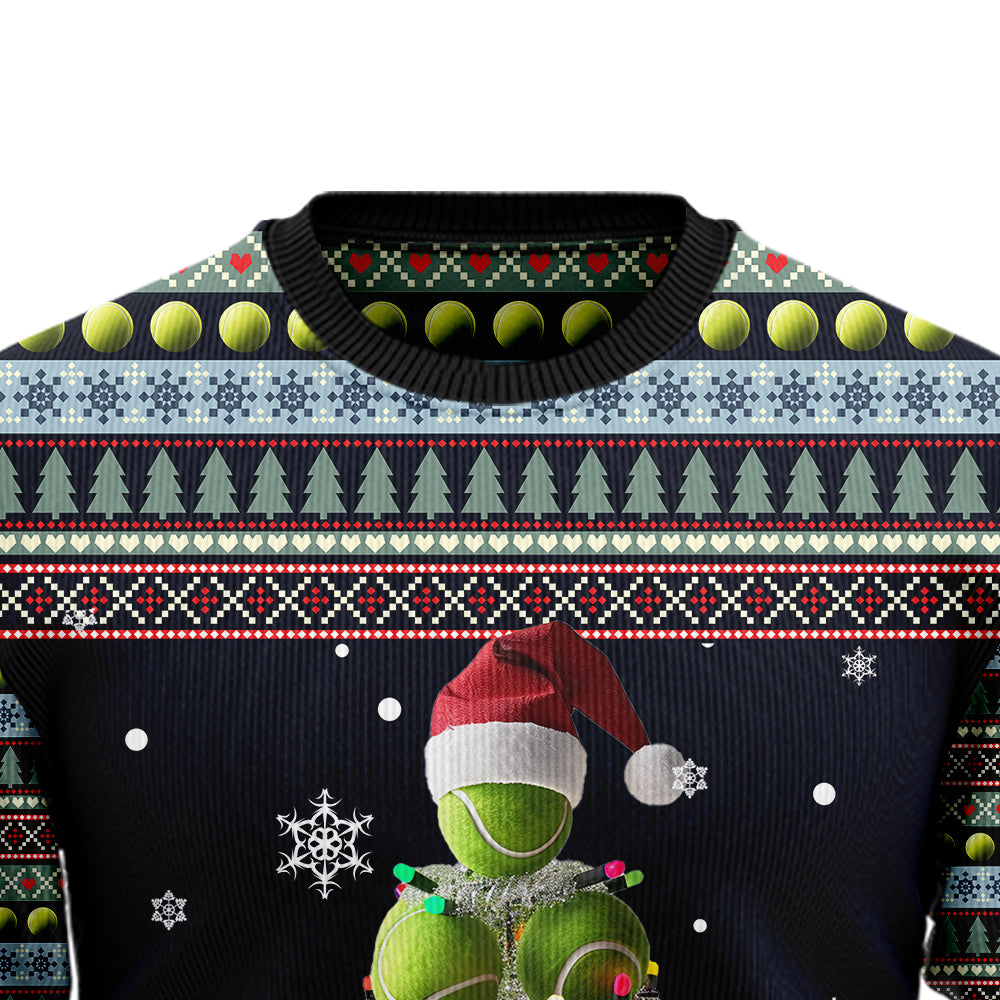 Tennis Ball Christmas Tree Ugly Christmas Sweater