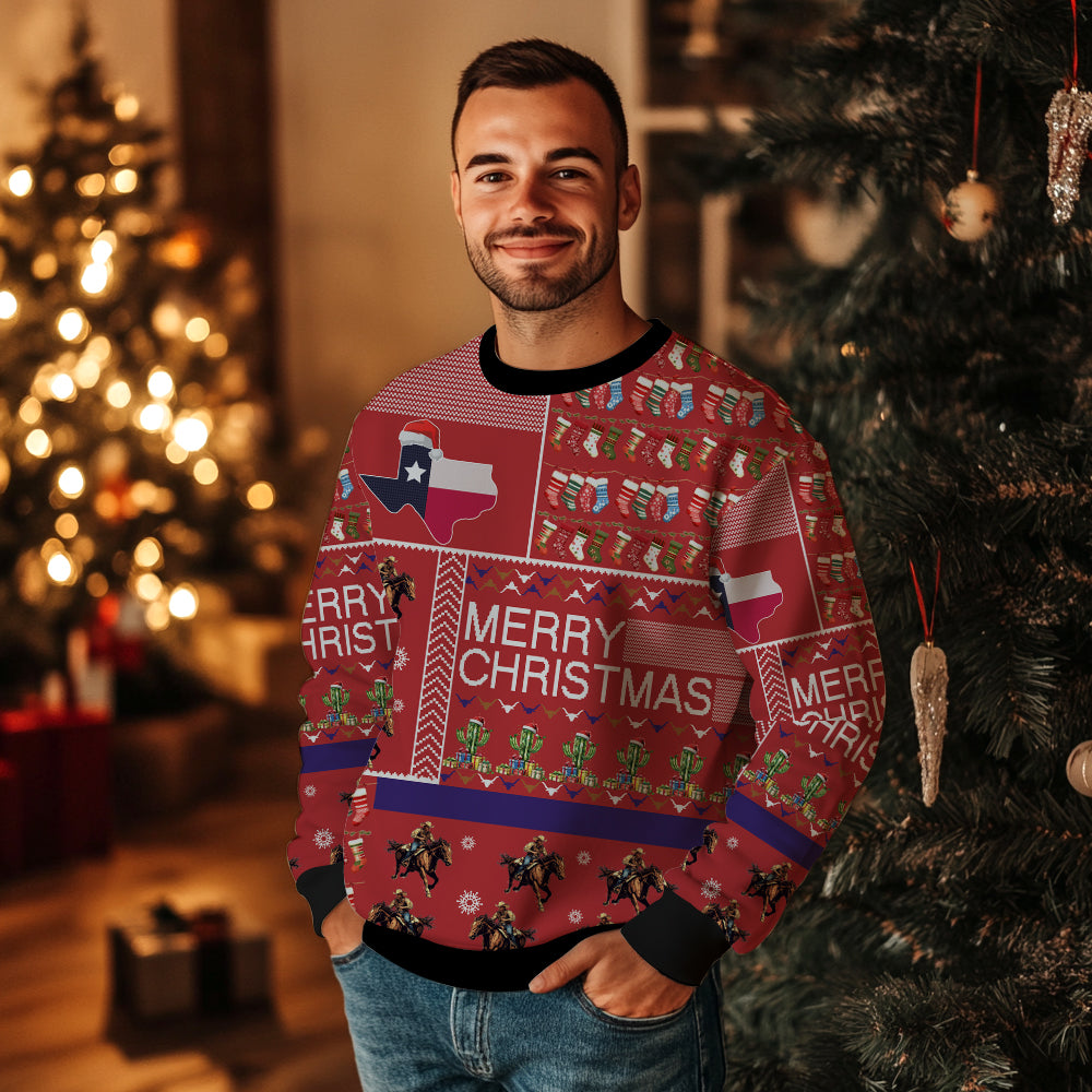Festive Texas Ugly Christmas Sweater