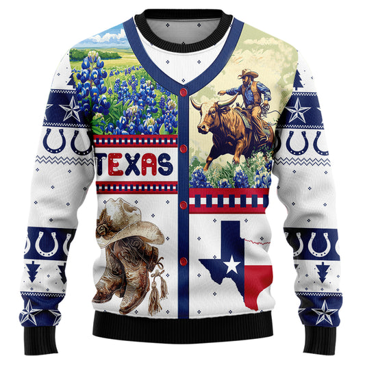 Festive Texas Ugly Christmas Sweater