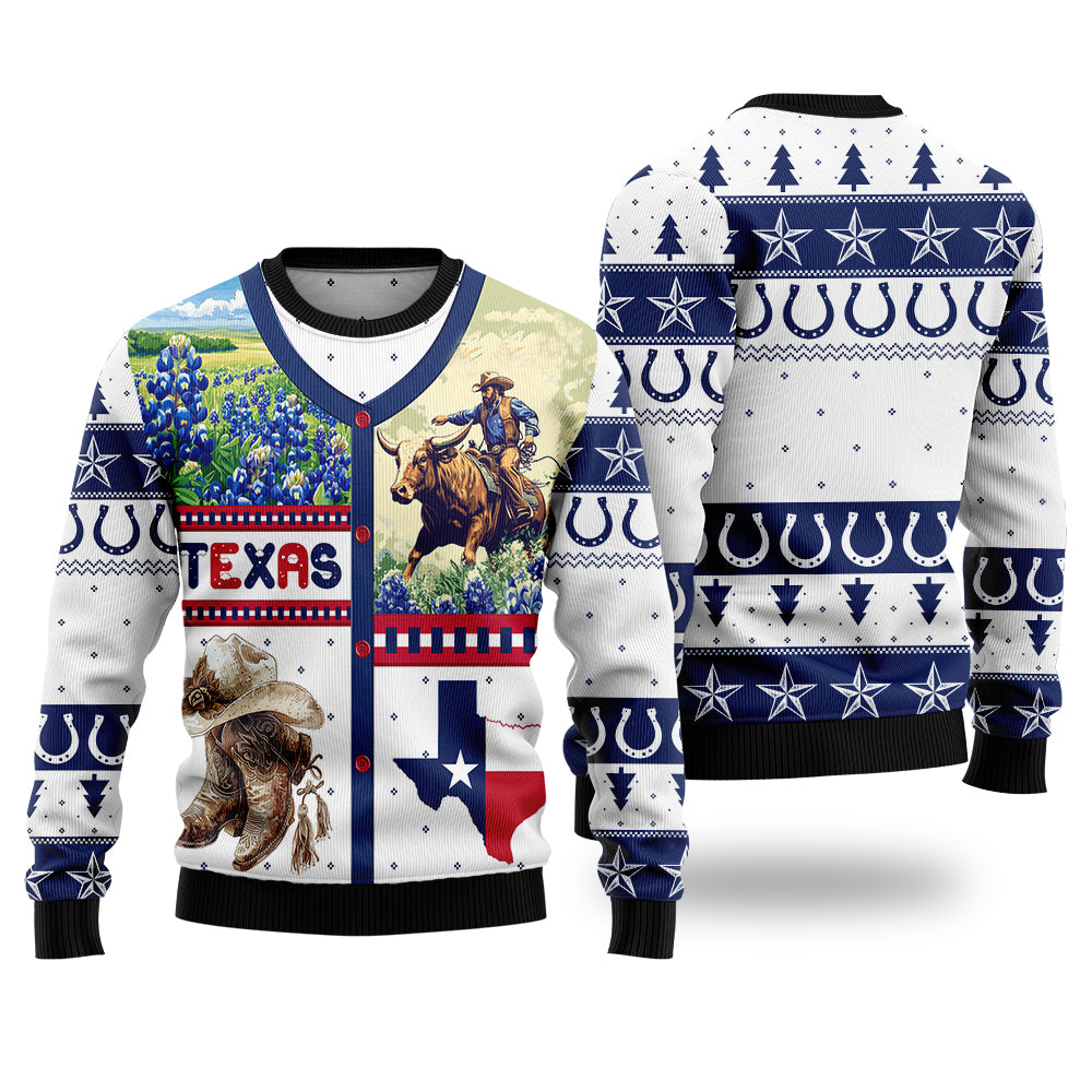 Festive Texas Ugly Christmas Sweater