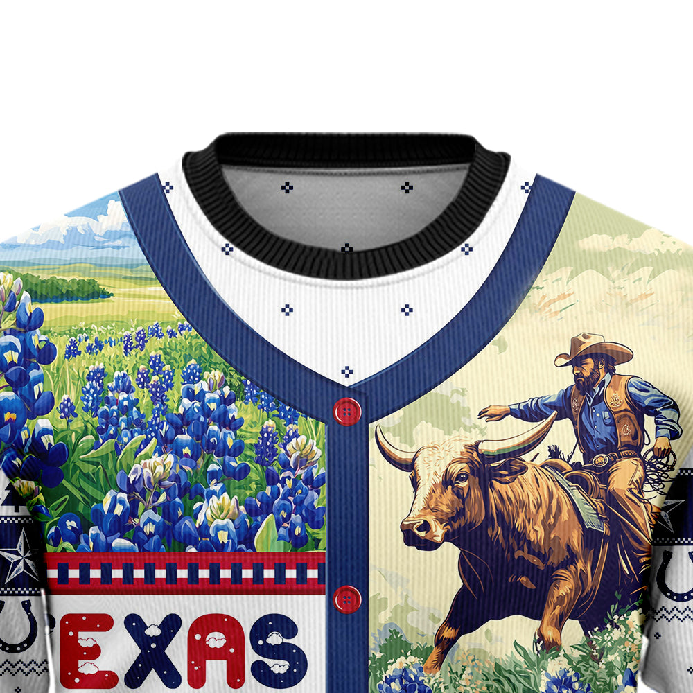 Festive Texas Ugly Christmas Sweater