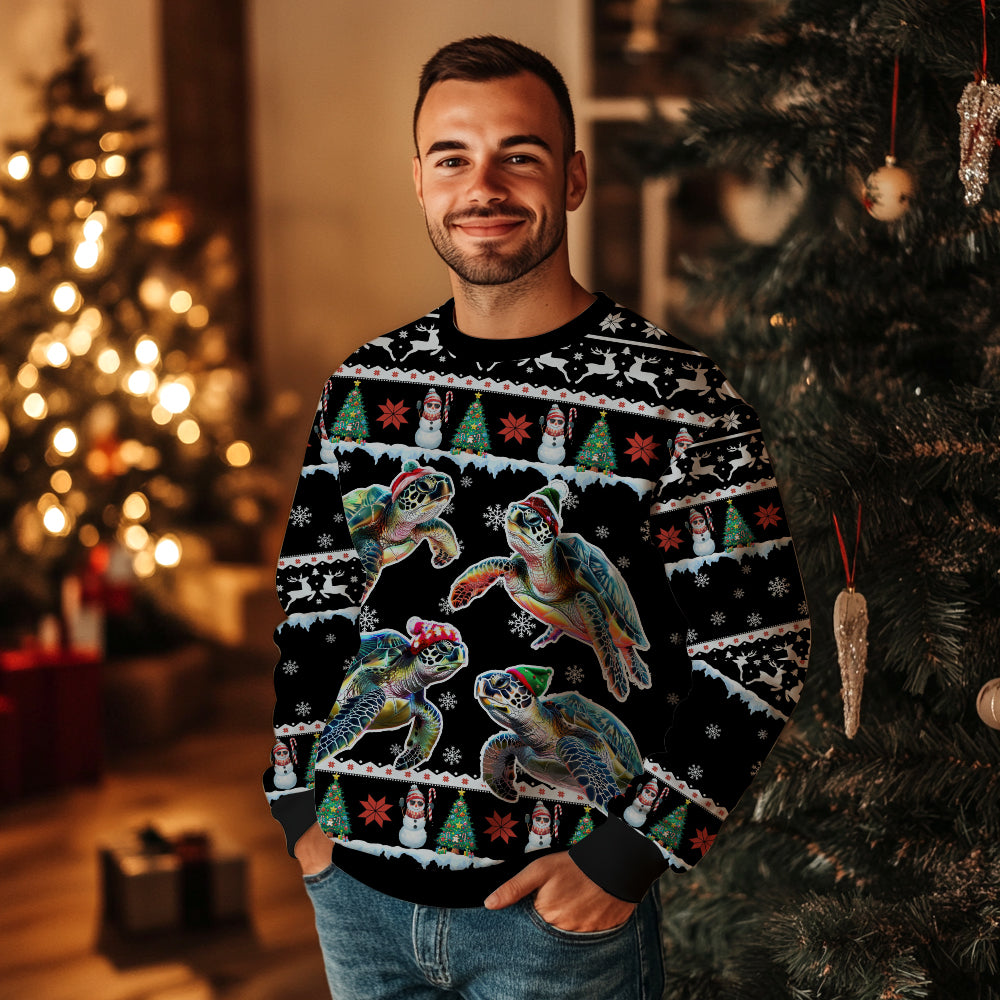 Sea Turtle Ugly Christmas Sweater