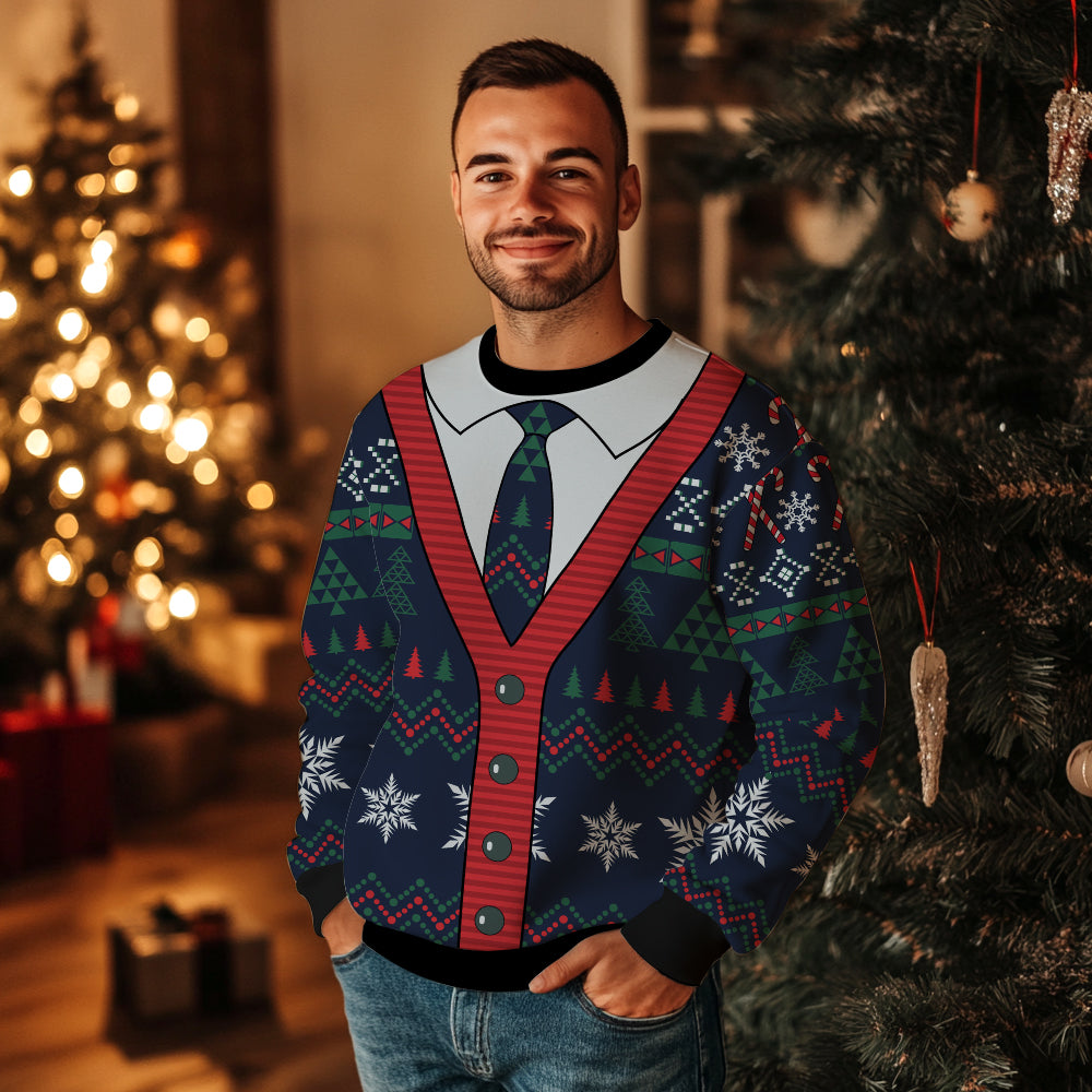 Funny Vest Ugly Christmas Sweater
