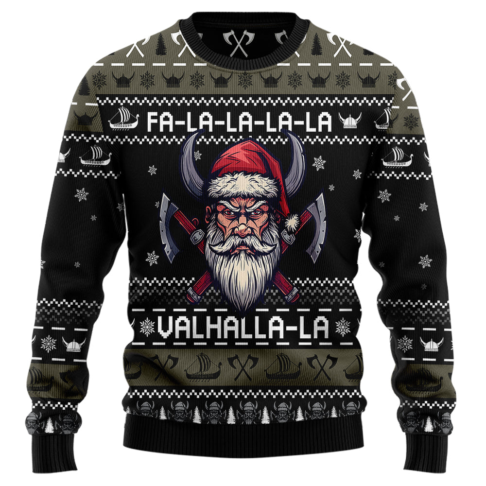 Valhalla-La Viking Santa Ugly Christmas Sweater