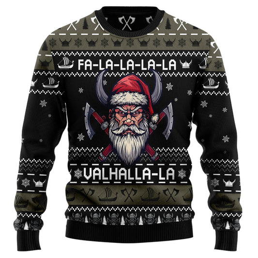 Valhalla-La Viking Santa Ugly Christmas Sweater