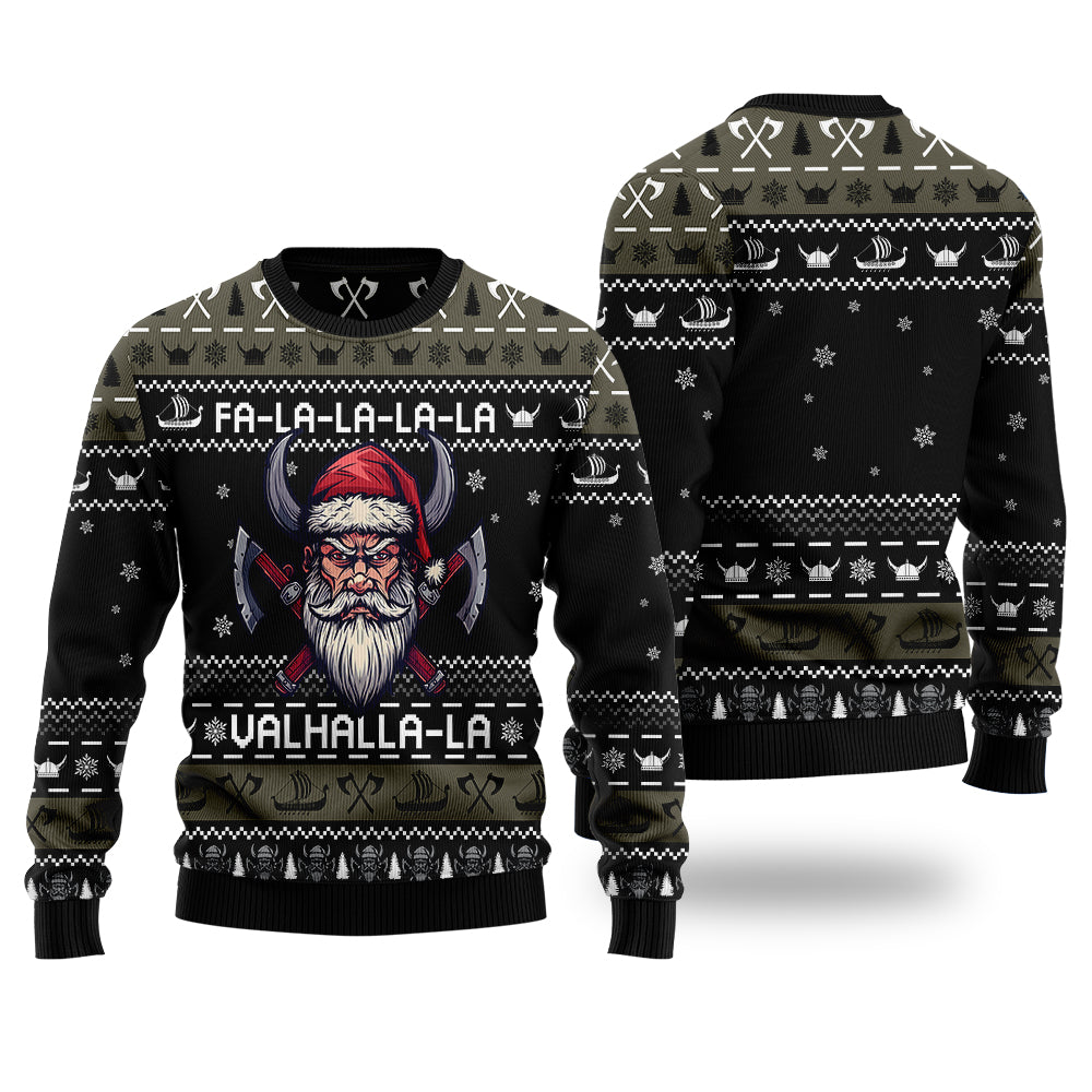 Valhalla-La Viking Santa Ugly Christmas Sweater