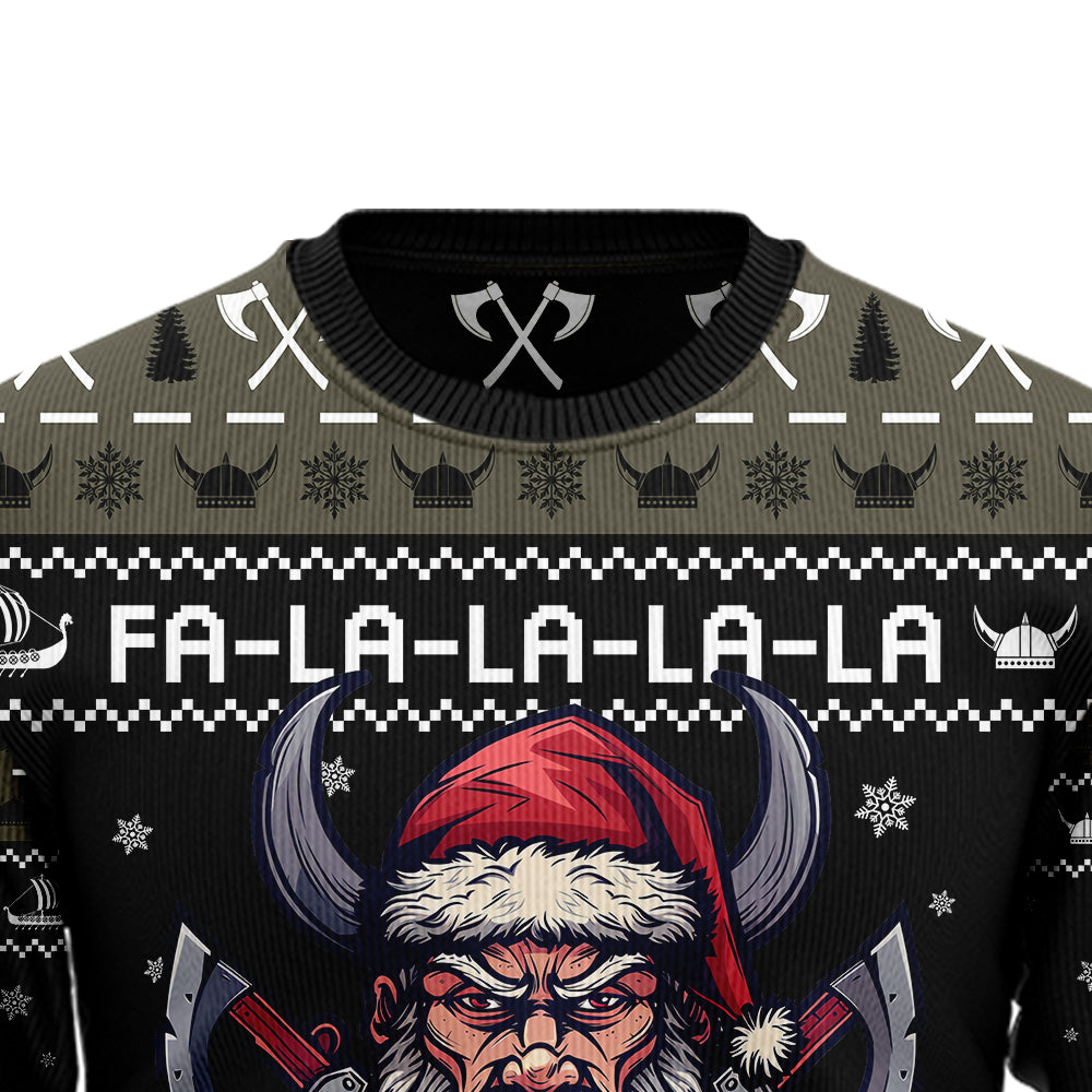 Valhalla-La Viking Santa Ugly Christmas Sweater