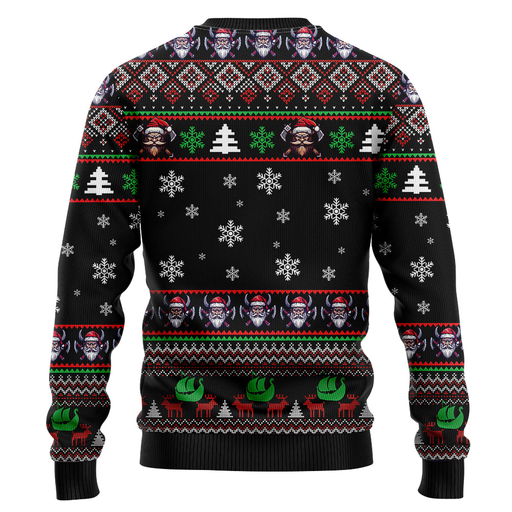 Deck Valhalla With Skulls Of Glory Viking Ugly Christmas Sweater