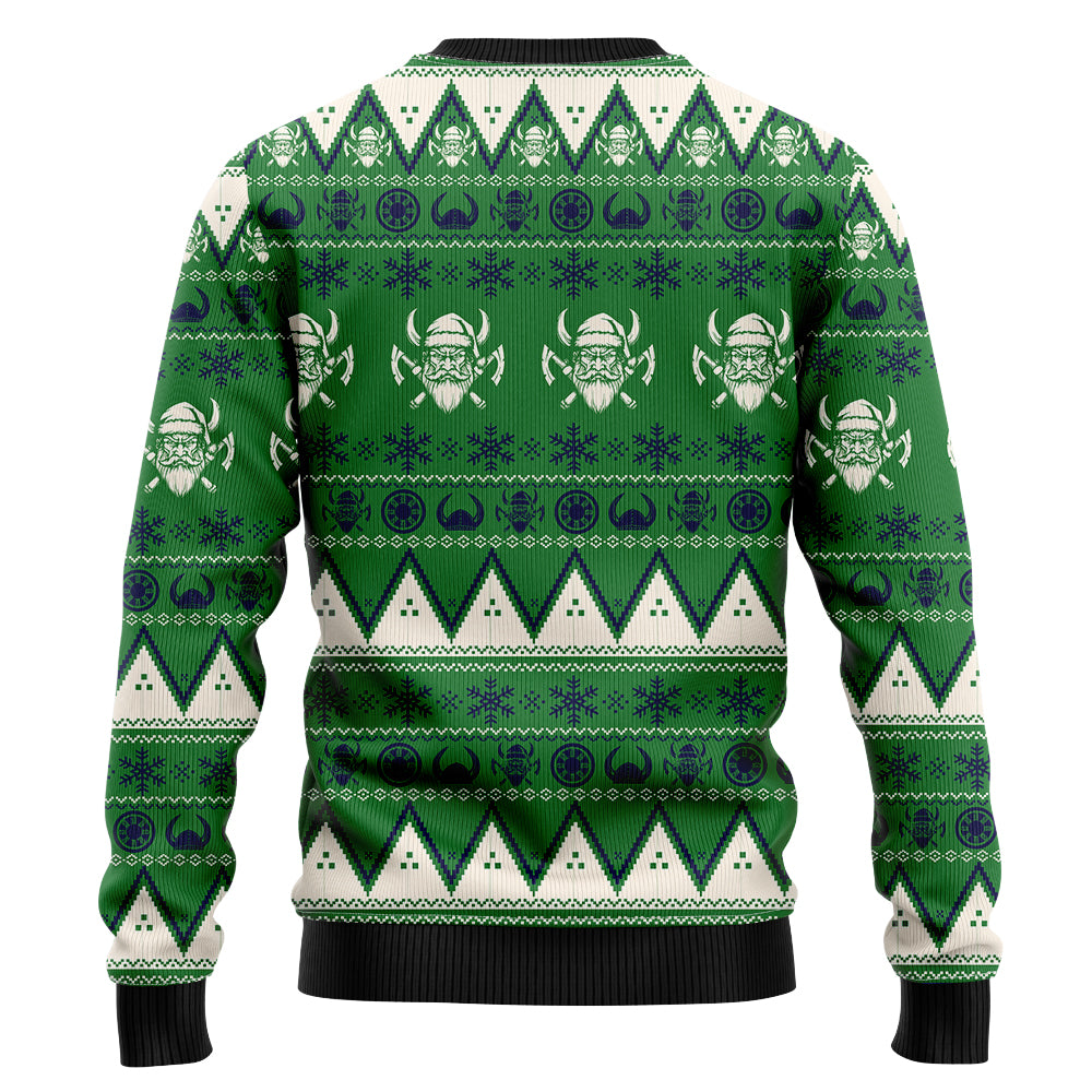 Fa-La-La-La-La Valhalla-La Viking Longship Ugly Christmas Sweater