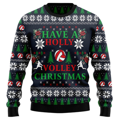 "Have A Holly Volley Christmas" Volleyball Ugly Christmas Sweater