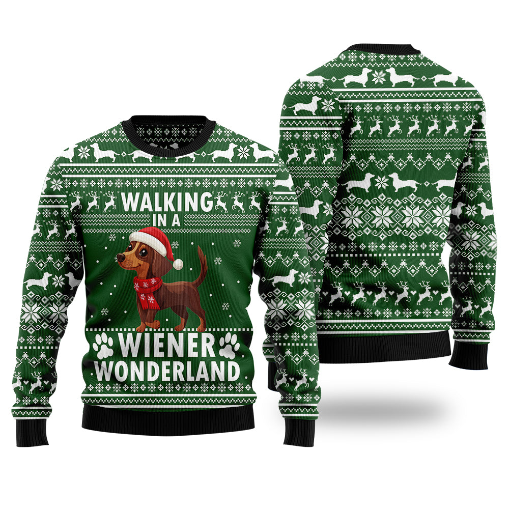 Walking in a Wiener Wonderland Ugly Christmas Sweater