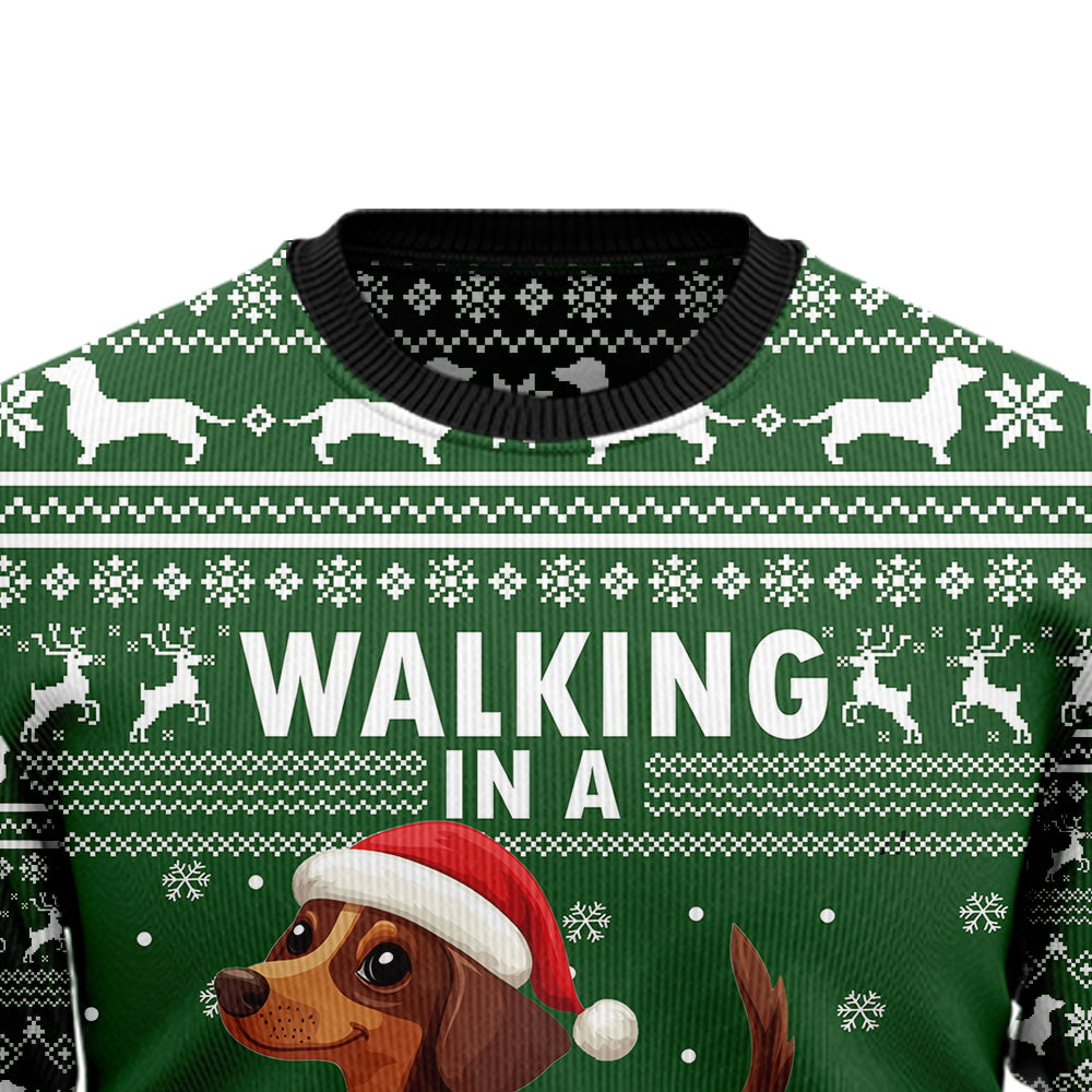 Walking in a Wiener Wonderland Ugly Christmas Sweater