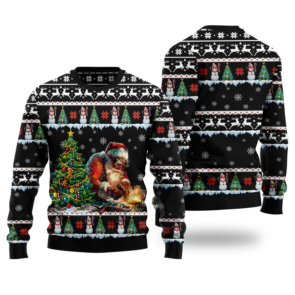 Santa Welder Ugly Christmas Sweater