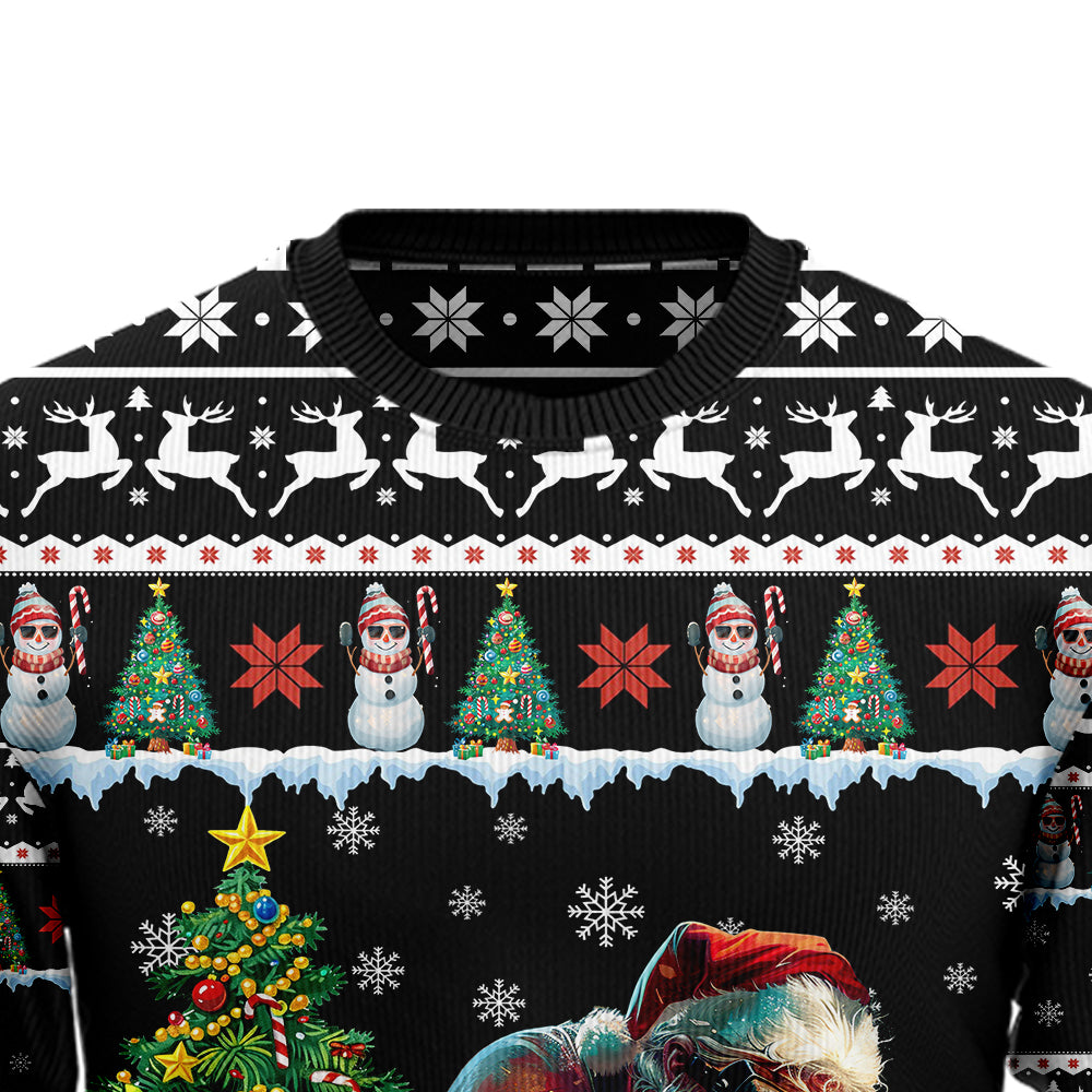 Santa Welder Ugly Christmas Sweater