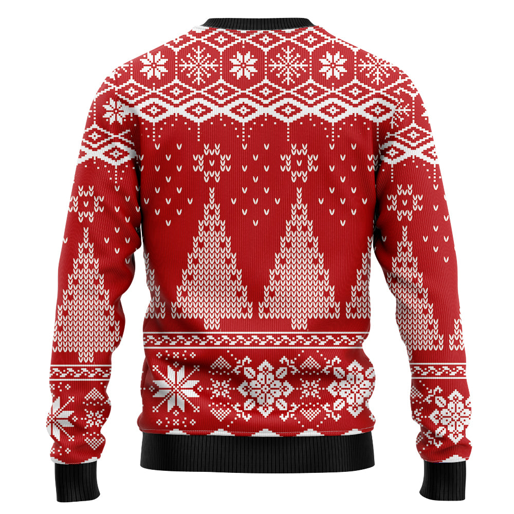 Bigfoot Enjoying Christmas Beer Ugly Christmas Sweater