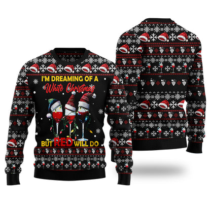 Funny Wine Ugly Christmas Sweater