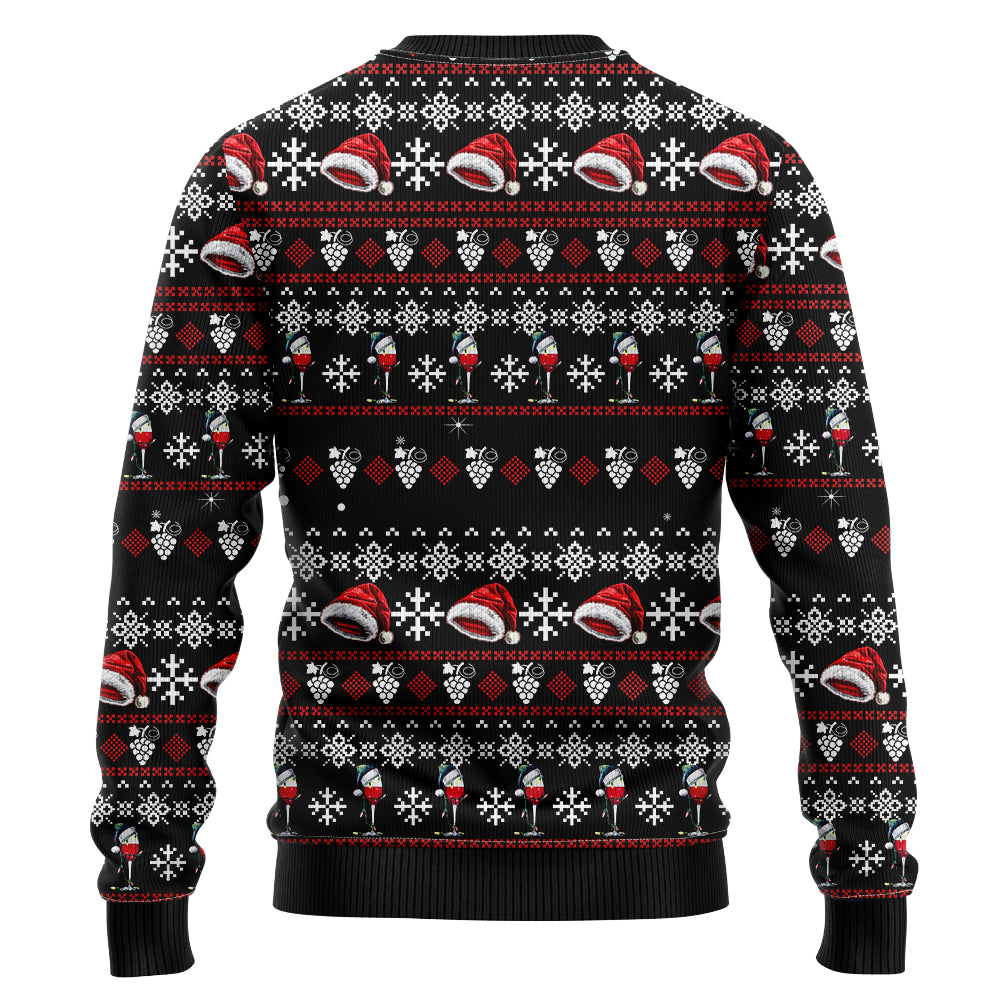 Funny Santa Wine Ugly Christmas Sweater