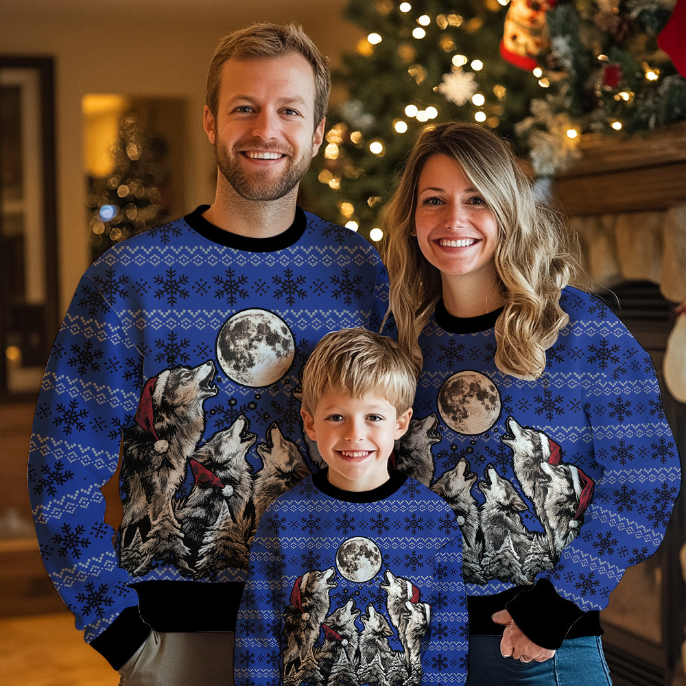 Howling Wolf Ugly Christmas Sweater