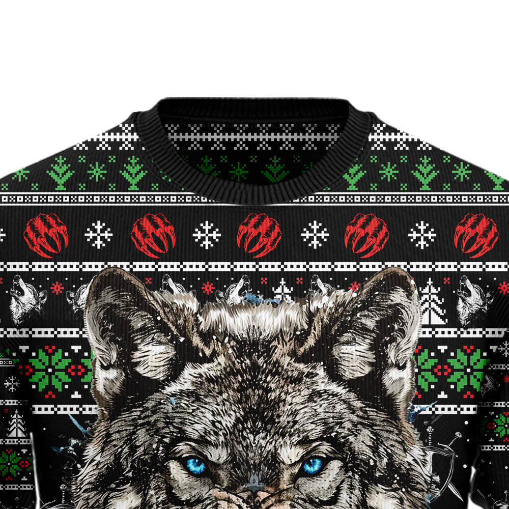 Christmas Is Coming Wolf Ugly Christmas Sweater