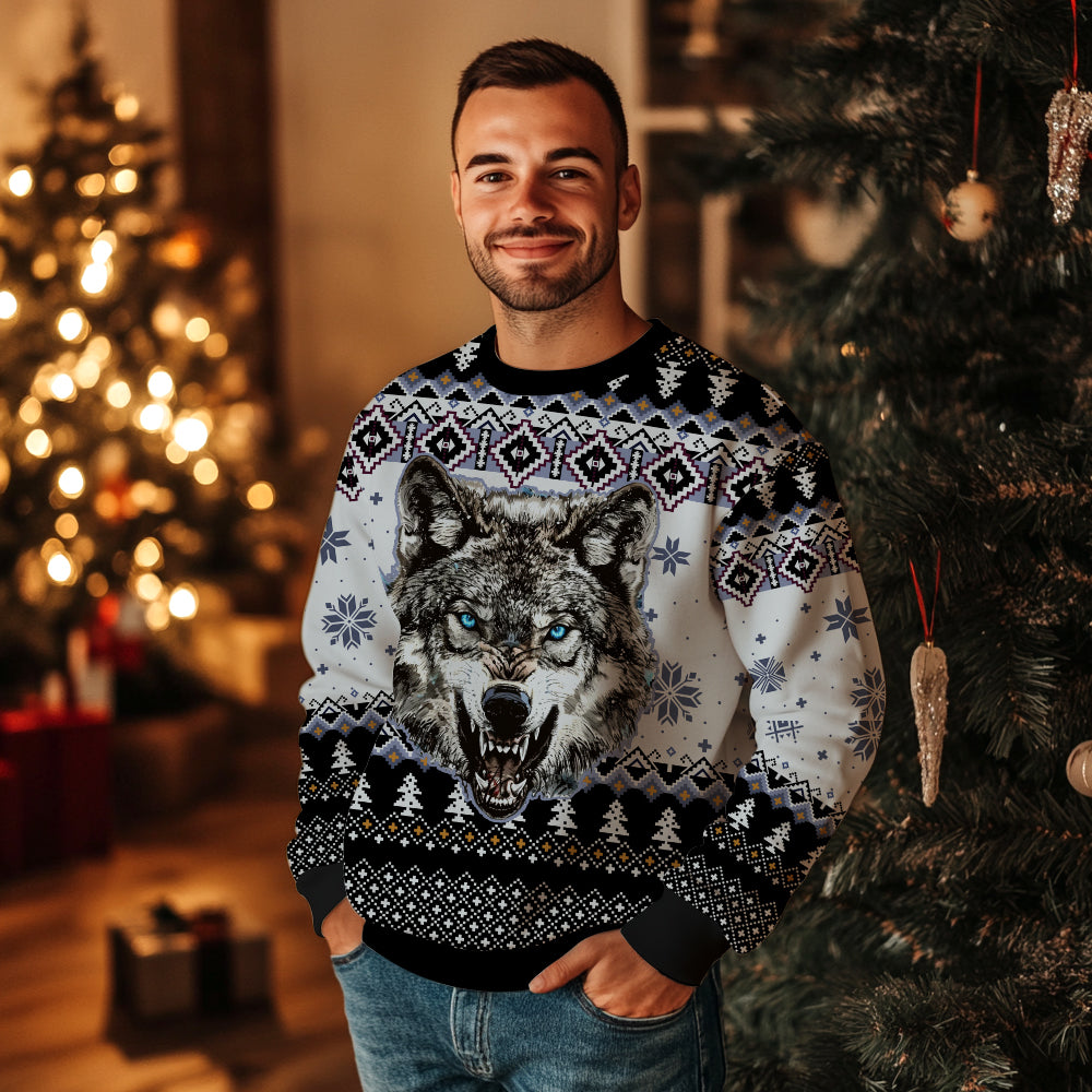 Wolf Ugly Christmas Sweater