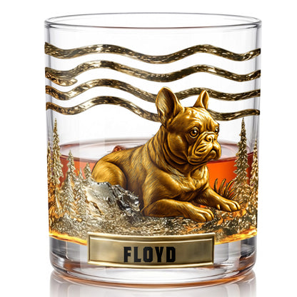 Personalized French Bulldog Whiskey Glass - Custom Dog Lover Gift
