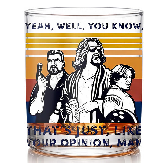 Personalized Big Lebowski Whiskey Glass - The Dude Movie Gift